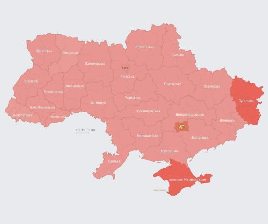 В Україні оголошена повномасштабна повітряна тривога