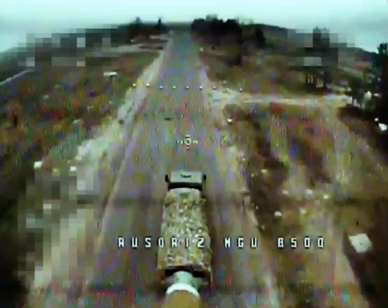 На Херсонщині нацгвардійці знищили вантажівку окупантів – відео