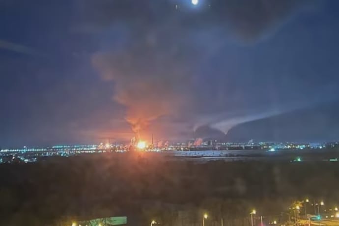 У Росії після удару БПЛА загорівся Куйбашевський НПЗ