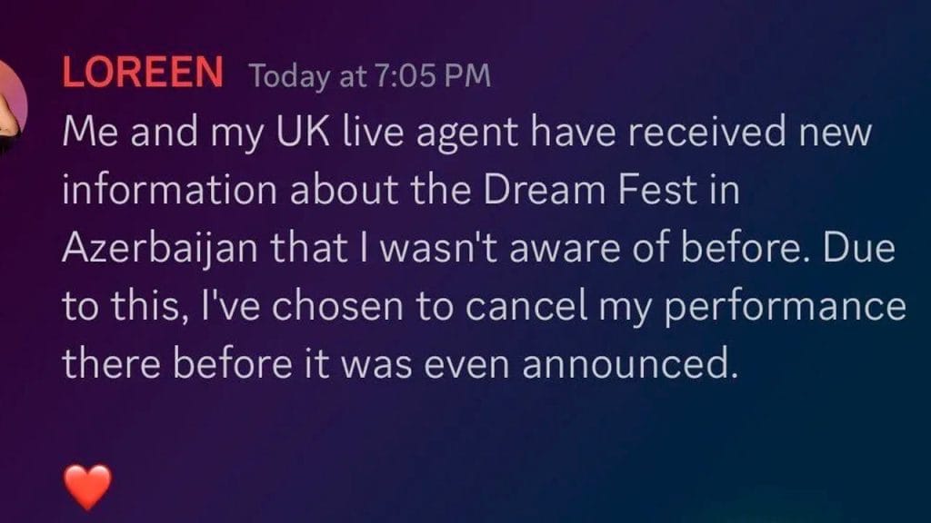 Loreen відреклася від участі у фестивалі олігарха-путініста: що сказала співачка Loreen відреклася від участі у фестивалі олігарха-путініста: що сказала співачка