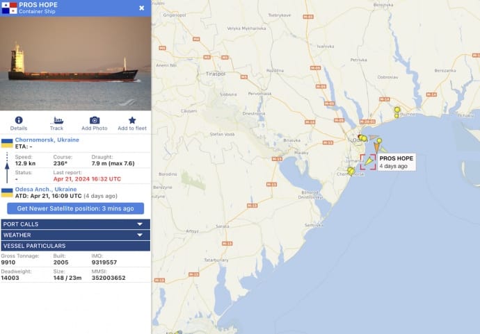 У порт великої Одеси вперше з 2022 року зайшов "справжній" контейнеровоз з Китаю