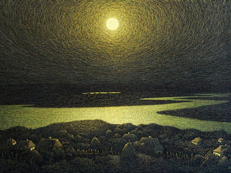 Картину Івана Марчука "Зійшов місяць над Дніпром" продали на аукціоні в Києві за рекордні $300 тис.