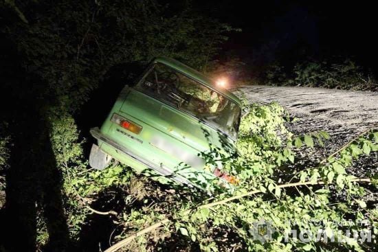 На Вінниччині авто з підлітками злетіло в кювет (фото)
