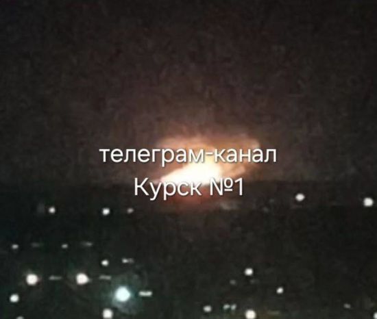 У Курську спалахнула пожежа на одному з об'єктів після атаки безпілотників