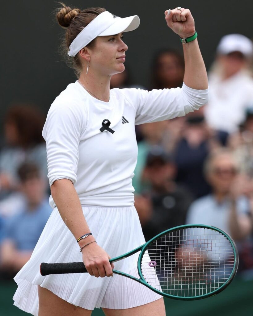 Еліна Світоліна вийшла на корт Вімблдону з траурною стрічкою на шану загиблих українців