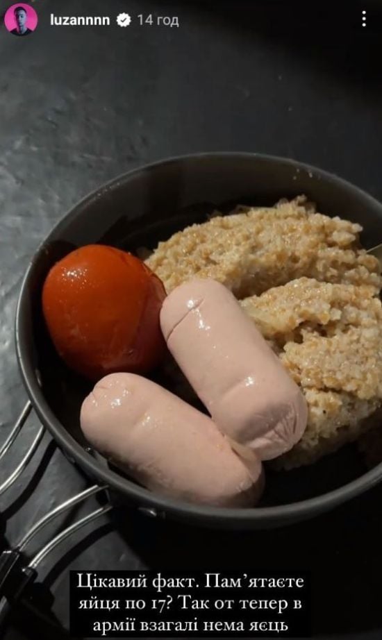 "Я це їсти не буду": відомий український гуморист показав, чим годують військових (фото)