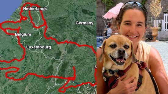 Велосипедистка створила найбільший у світі GPS-малюнок на згадку про свого собаку – фото