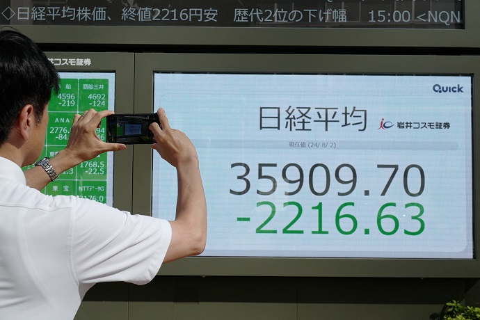 Японські акції зазнали найбільшого падіння за майже 40 років