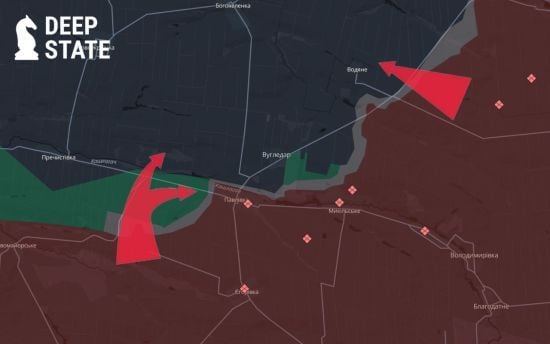 Deep State: росіяни намагаються з флангів атакувати Вугледар