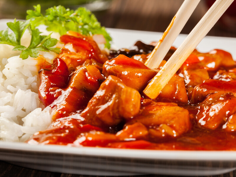 Смачна ідея на швидку вечерю. "Китайске" куряче філе з овочами в кисло-солодкому соусі карі