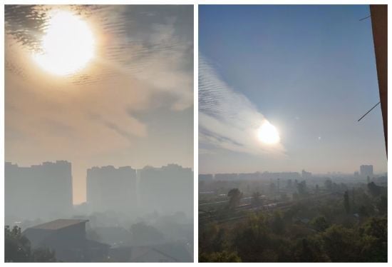 У Києві погіршилось повітря: місто затягло димом, важко дихати (фото, відео)