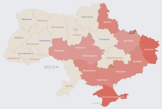 Україною шириться повітряна тривога: де небезпечно