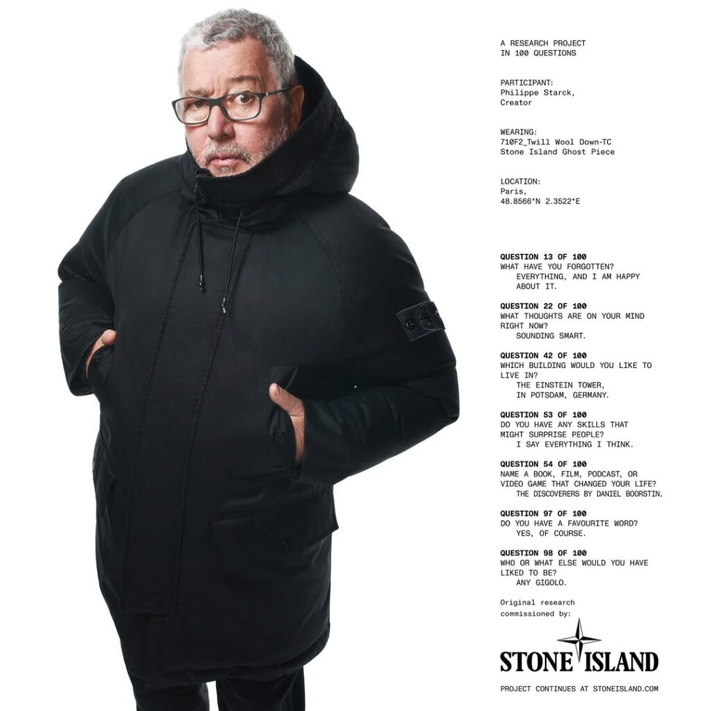 Дизайнер Філіпп Старк знявся в рекламній кампанії Stone Island