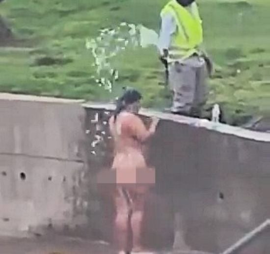 Садівник чемно полив зі шланга оголену жінку, коли вона "приймала душ" на вулиці (фото)