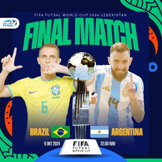 Бразилія – Аргентина – 1:0: онлайн-відеотрансляція фіналу чемпіонату світу-2024 з футзалу