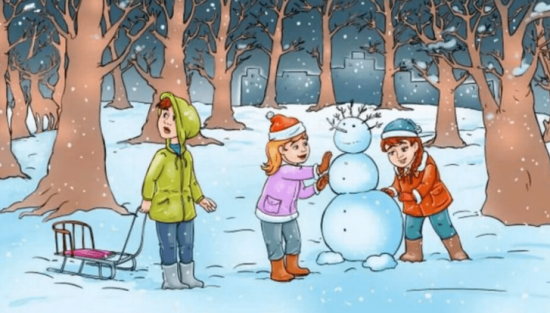 Головоломка на уважність: знайдіть оленя в зимовому лісі