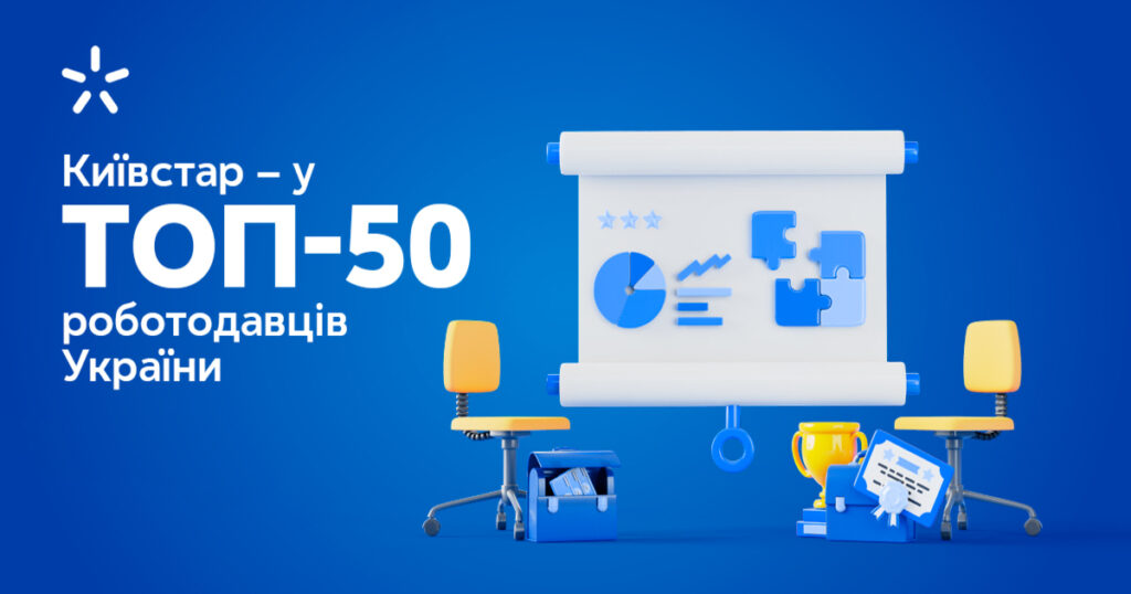 "Київстар" увійшов до ТОП-50 найкращих роботодавців України і здобув перемогу в індустрії Телеком