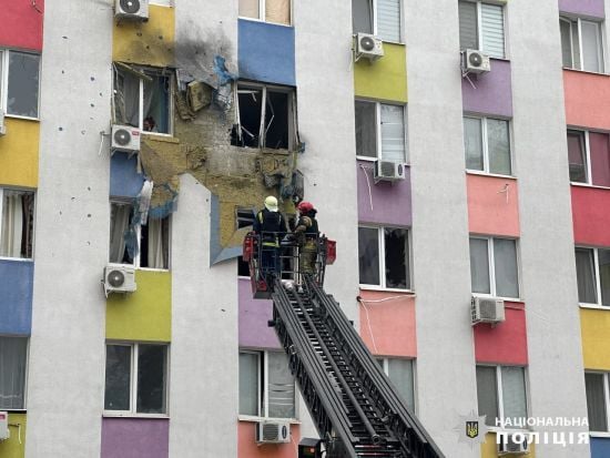 В поліції показали кадри наслідків ворожих ударів по Харкову