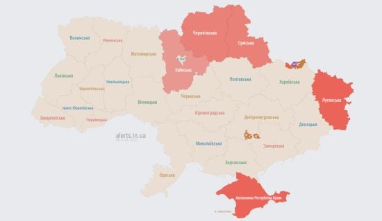 У кількох областях оголошена повітряна тривога: де небезпечно