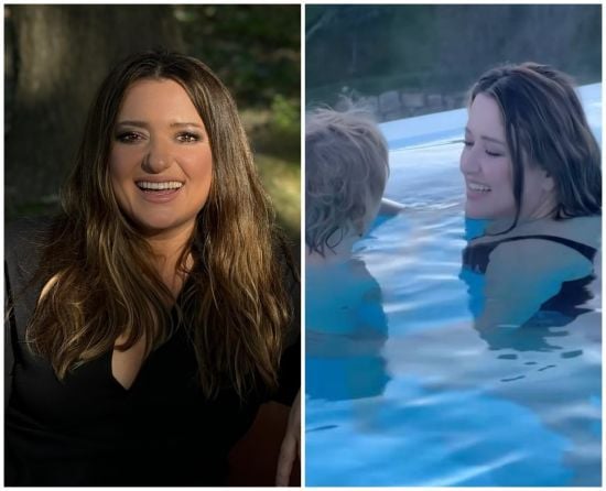 Могилевська замилувала, як з молодшою донечкою насолоджується плаванням в басейні на даху