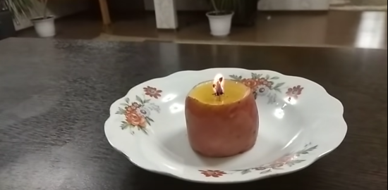 Як зробити свічку з картоплі, яка буде горіти цілий день