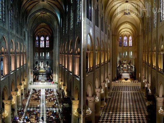 Нотр-Дам тоді та зараз: перші фото собору через п'ять років після пожежі