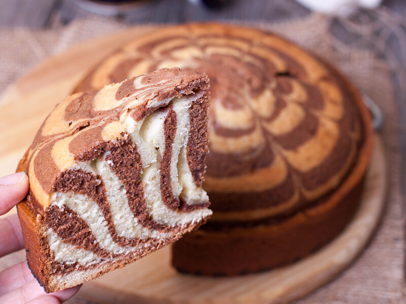 Мармуровий кекс "Зебра": класичний та пісний рецепти