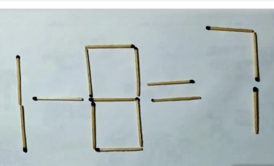 Цікава головоломка з сірниками 1-8=7: має три правильних відповіді