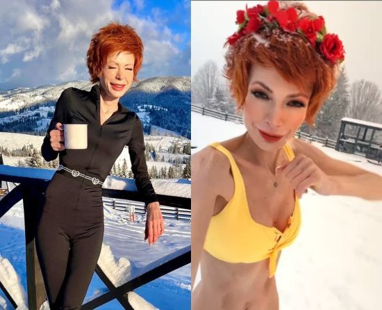 Олена-Христина Лебідь у купальнику взимку станцювала на снігу й приголомшила своєю фігурою