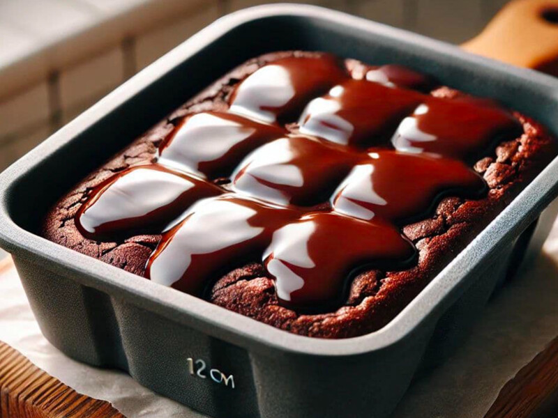 Шоколадний брауні з яблук: рецепт з однією ложкою борошна