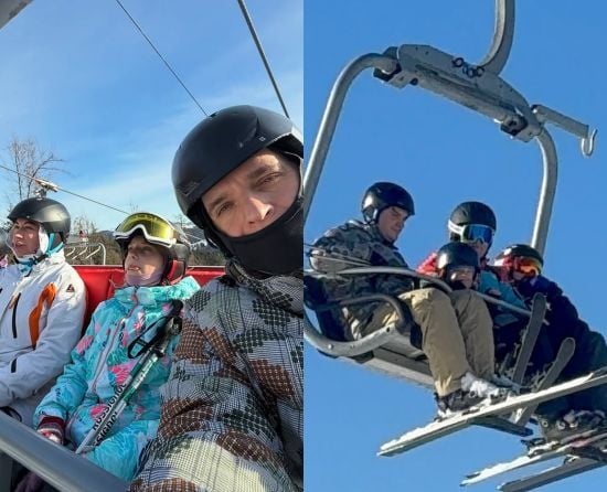 Дружина Анатолія Анатоліча приголомшила, як їхній 3-річний син вперше став на лижі: "Пишаюся"