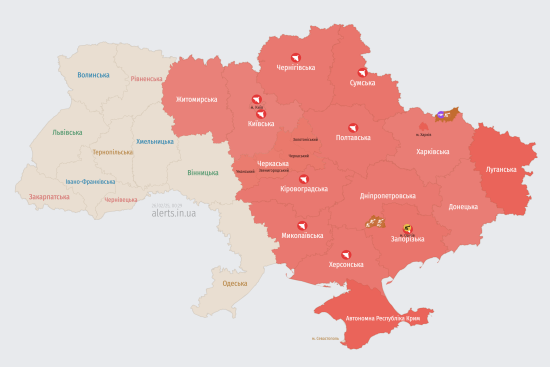 Ворожі безпілотники атакують Україні: куди прямують цілі