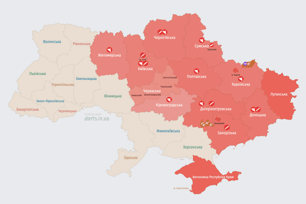 Україну атакують ворожі БпЛА: куди прямують ворожі цілі