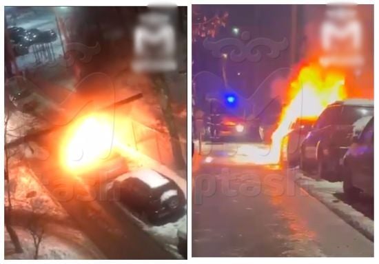 У Казані спалили авто працівника військкомату (відео)