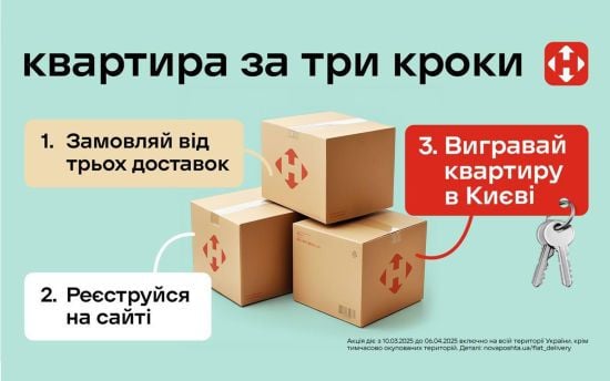 Нова пошта розігрує квартиру серед своїх клієнтів