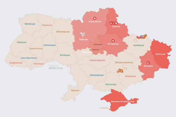 Ворог атакує Україну БпЛА: напрямок руху