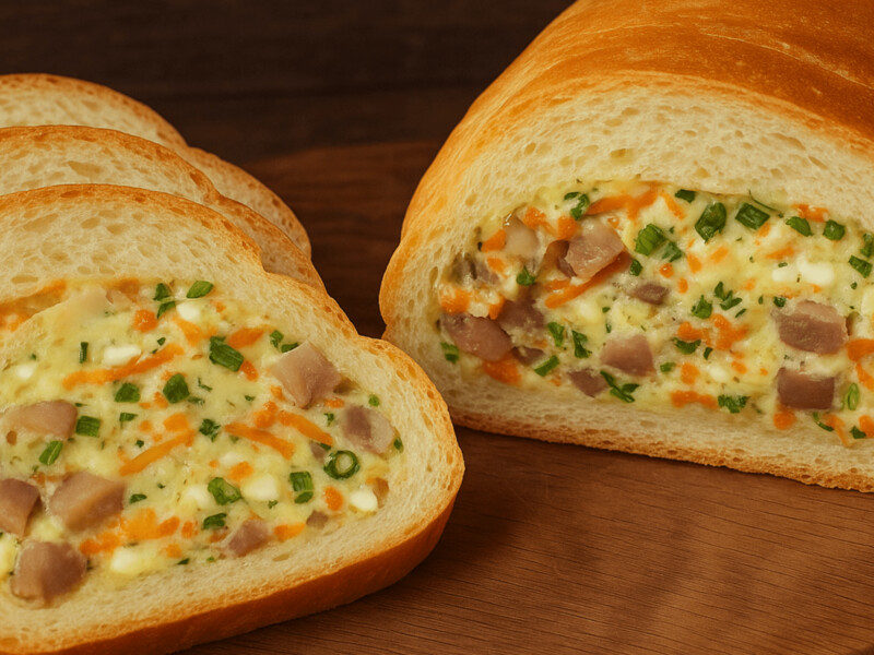 Нафаршируйте батон цією начинкою – і вийде смачна закуска. Доступний рецепт без випікання