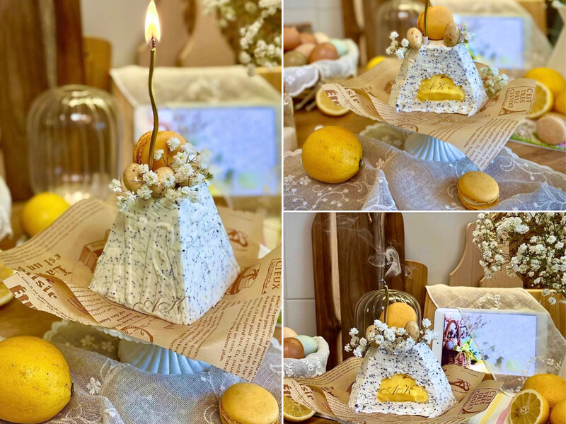 Ніжна сирно-макова паска з лимонним кремом без випікання. Відеорецепт