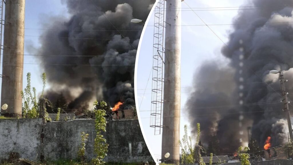 Видно густий чорний дим: у Брянській області палає завод, пов’язаний із ВПК Росії