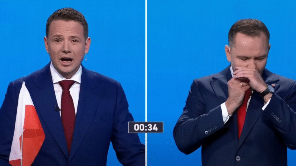 Закрив рот і ніс рукою: Навроцький відзначився дивною поведінкою на дебатах