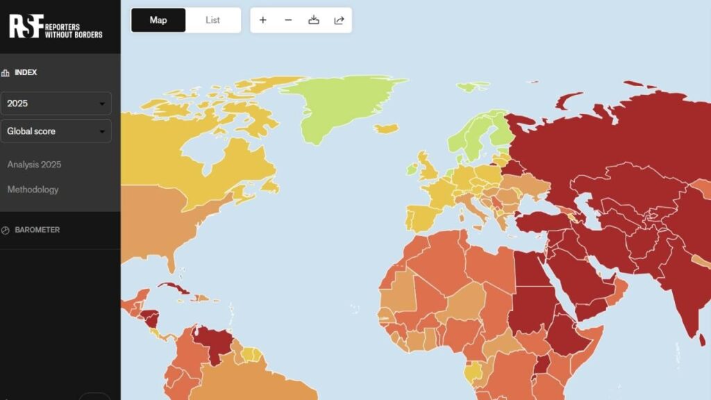 Європа очолює рейтинг свободи ЗМІ, Україна втрачає позиції