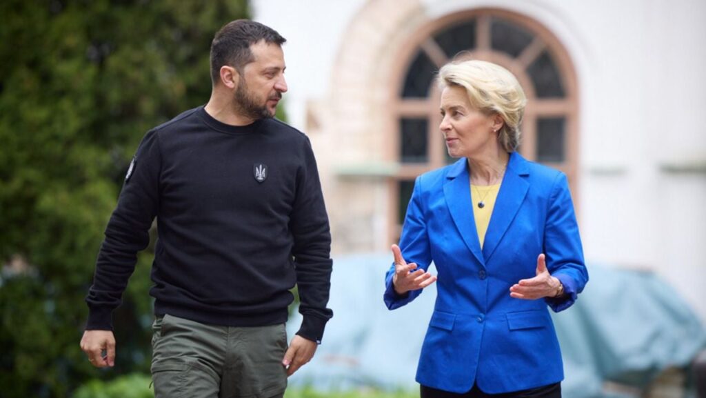 Нафта і банки: Зеленський і фон дер Ляєн обговорили деталі 18 пакету санкцій проти РФ Нафта і банки: Зеленський і фон дер Ляєн обговорили деталі 18 пакету санкцій проти РФ