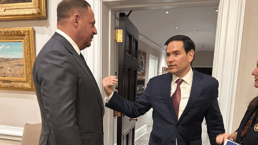 Подальший хід перемовин та посилення підтримки: Єрмак та Рубіо зустрілися у Вашингтоні Подальший хід перемовин та посилення підтримки: Єрмак та Рубіо зустрілися у Вашингтоні