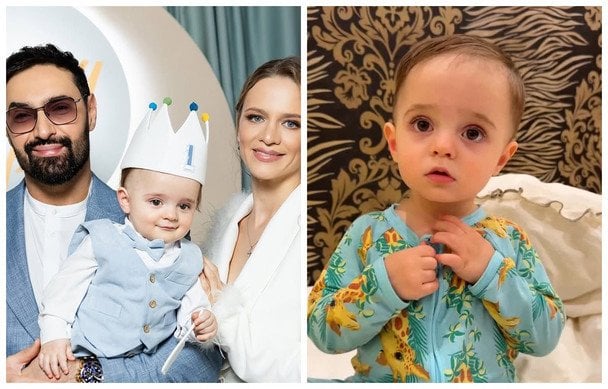 Дружина Козловського показала їхнього підрослого однорічного сина й замилувала його розмовою