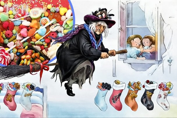 Моторошні зимові традиції Європи: відьма Бефана, яка приносить неслухняним дітям гаряче вугілля
