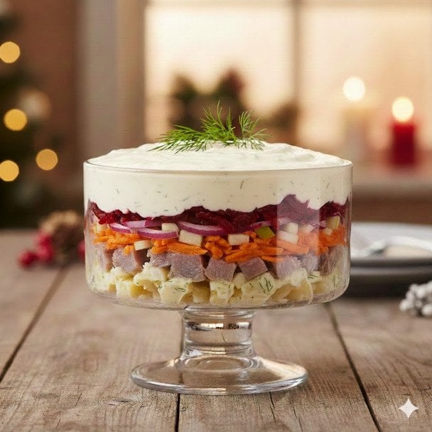 Якщо набридла шуба, приготуйте на свята фінський салат з оселедцем