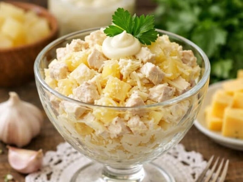 Як приготувати ніжний і соковитий "Дамський" салат. Простий рецепт небанальної закуски