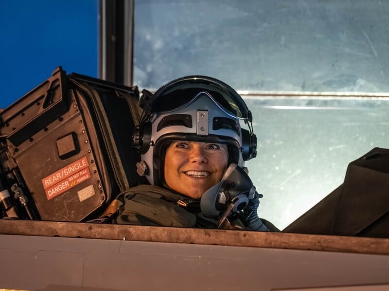 Кронпринцеса Швеції почала збивати дрони. Фото