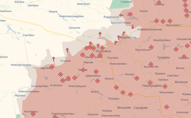 Окупанти просунулися у Вовчанську та Покровську — DeepState (мапа)
