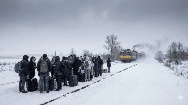Пасажири "Укрзалізниці" застрягли в Польщі: людей кинули на морозі просто неба